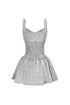 Lilith Mineral Washed Ribbed Cotton Corset Dress